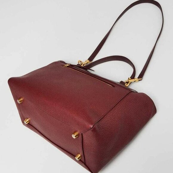 Celine Burgundy Grained Leather Mini Belt Bag - Picture 9 of 11